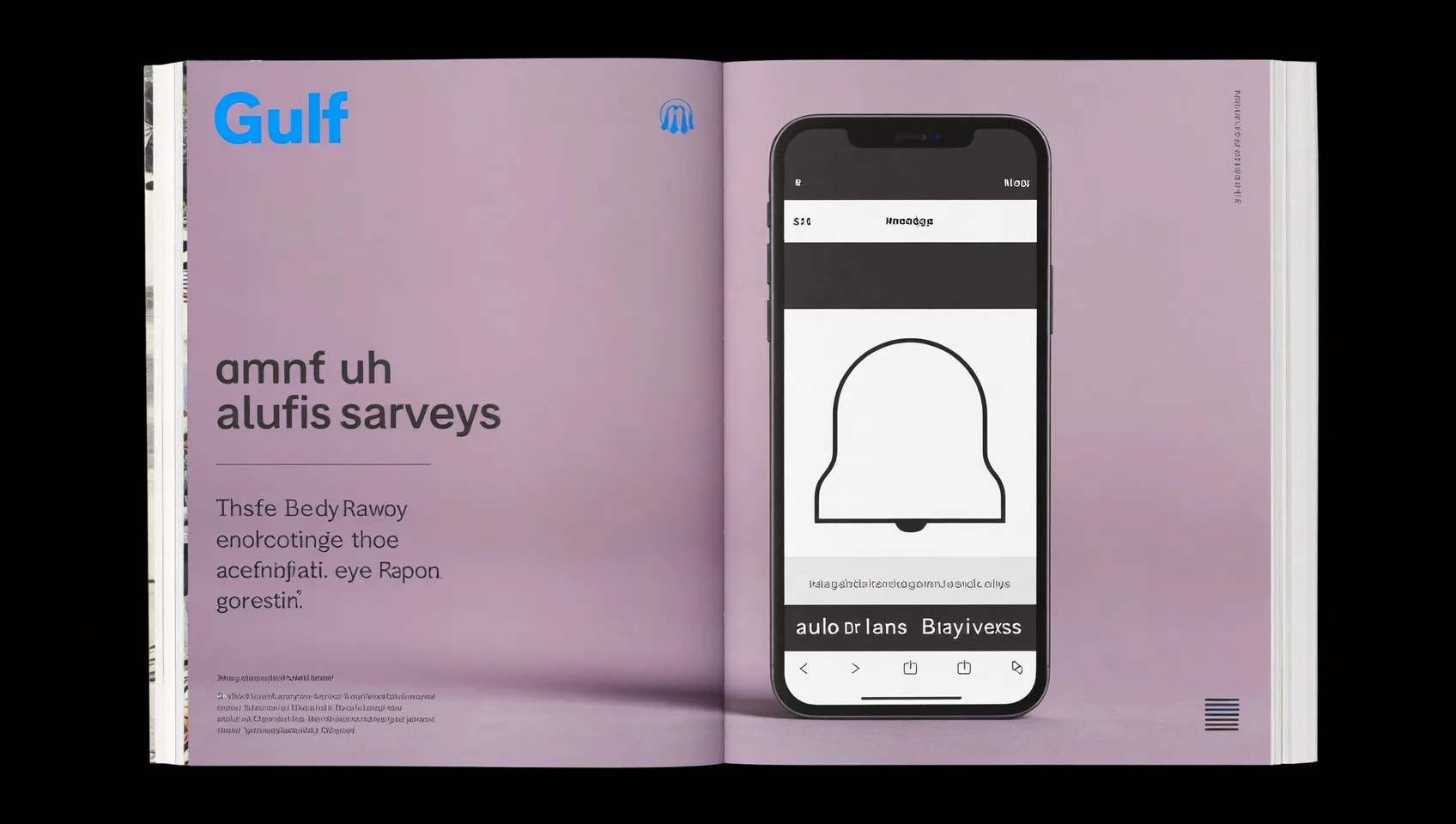 A phone showing a notification bell on a lilac background