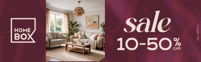 Home Box Sale 10–50% off — use code BX15